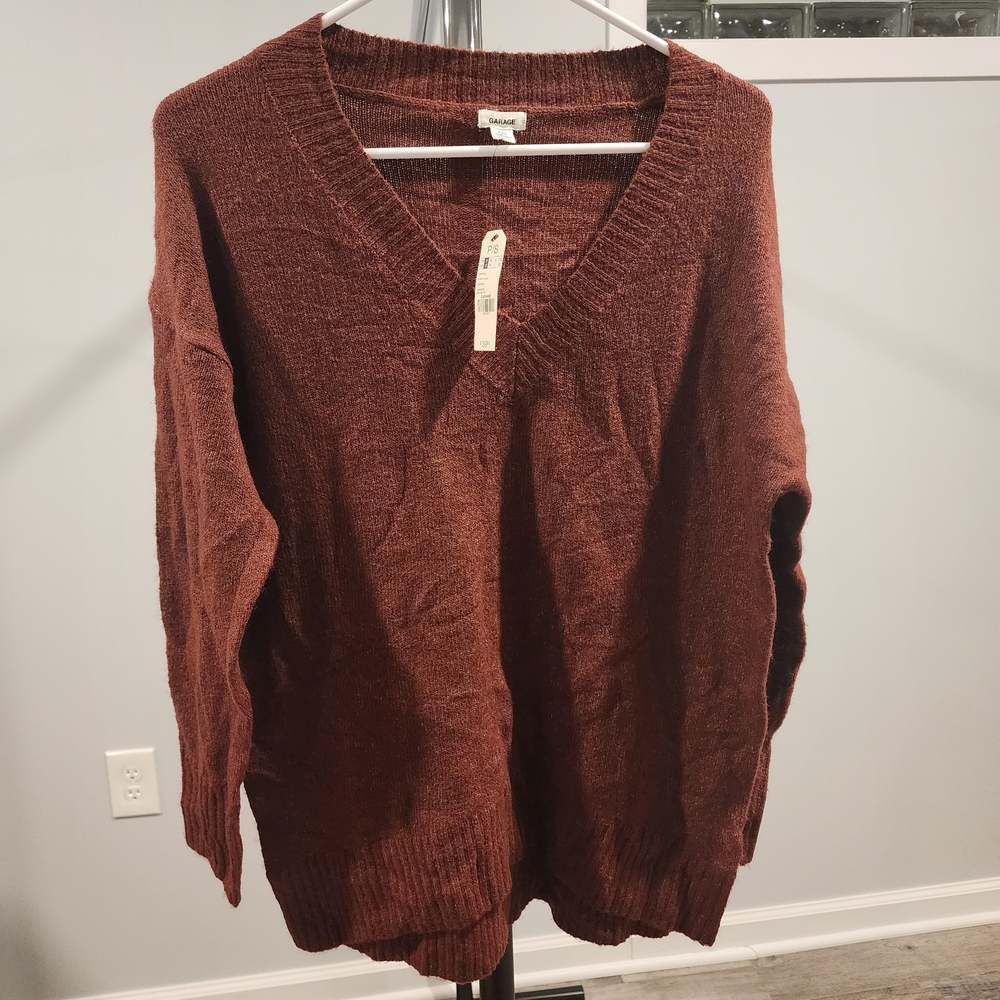 Garage Cabernet V-Neck Sweater